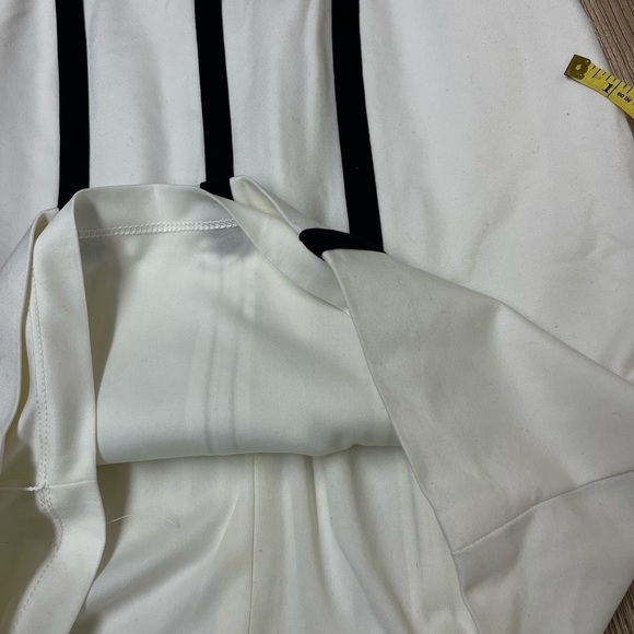 Cache White With Black Stripes Bodycon Dress Size 8 - Picture 7 of 7